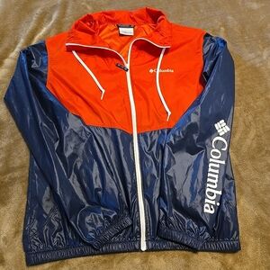 Columbia Navy & Red Windbreaker Jacket Womens Small